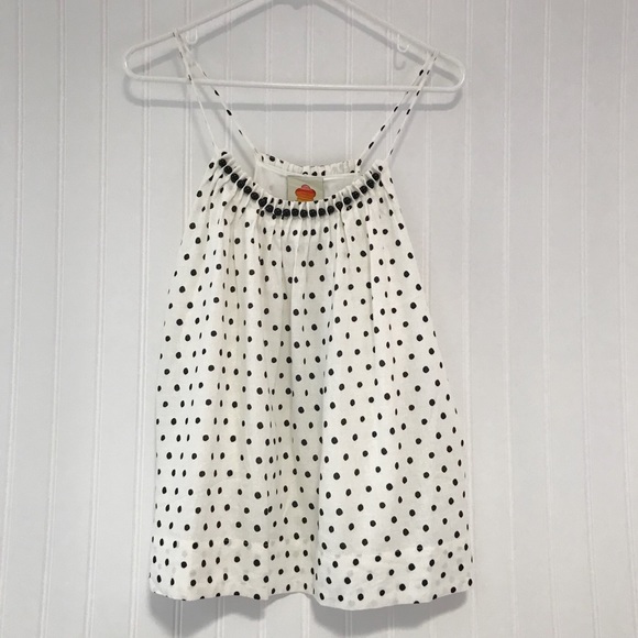 FARM Rio Tops - Farm Rio Onca Dot Beaded Linen Blend Tank Top NWT